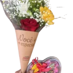 Cone Flor e Chocolate