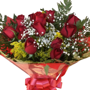 Buquê 12 Rosas Tradicional