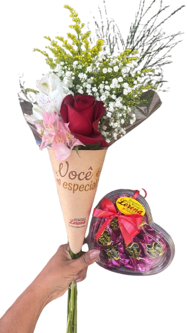 Cone Flor e Chocolate 1 Cone Flor e Chocolate
