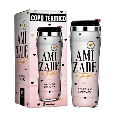 Copo Plástico Inox – Amiga Do Coração