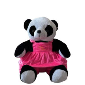 Pelúcia Panda Macacão Rosa GG