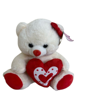 Pelúcia Branca Coração Encantado