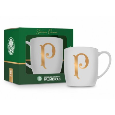Caneca Porcelana Urban 300Ml Palmeiras Série Ouro 2 Caneca Porcelana Urban 300Ml Palmeiras Série Ouro - Imagem 2